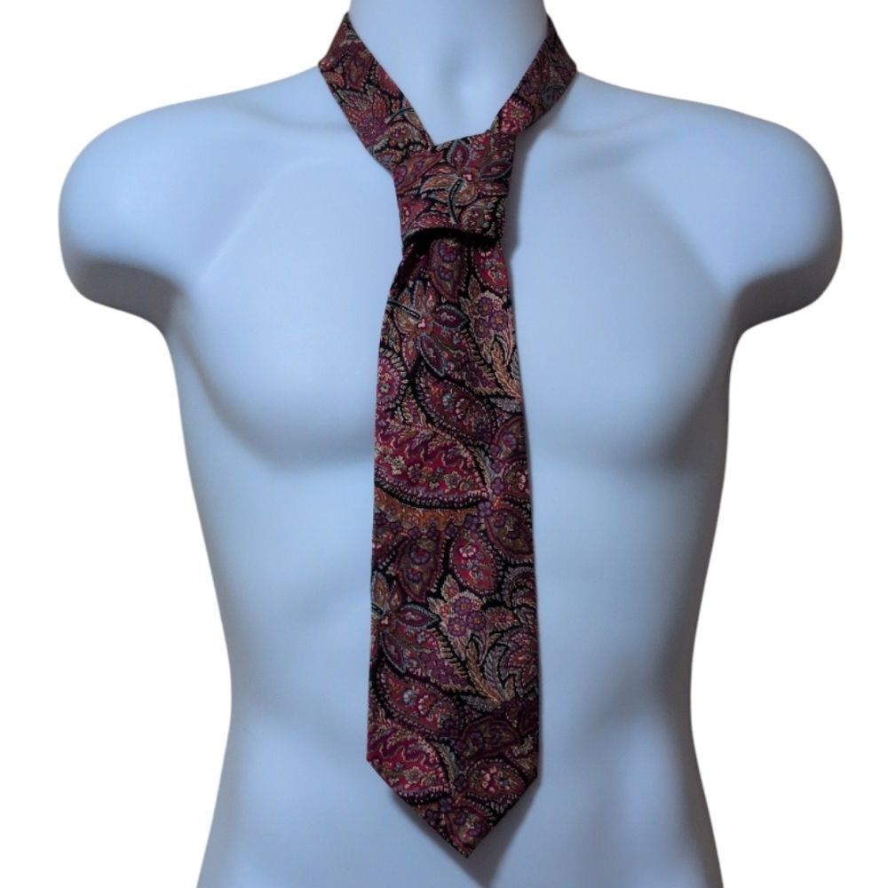 Liberty of London wearable cotton paisley tie vintage colorful U.S.A